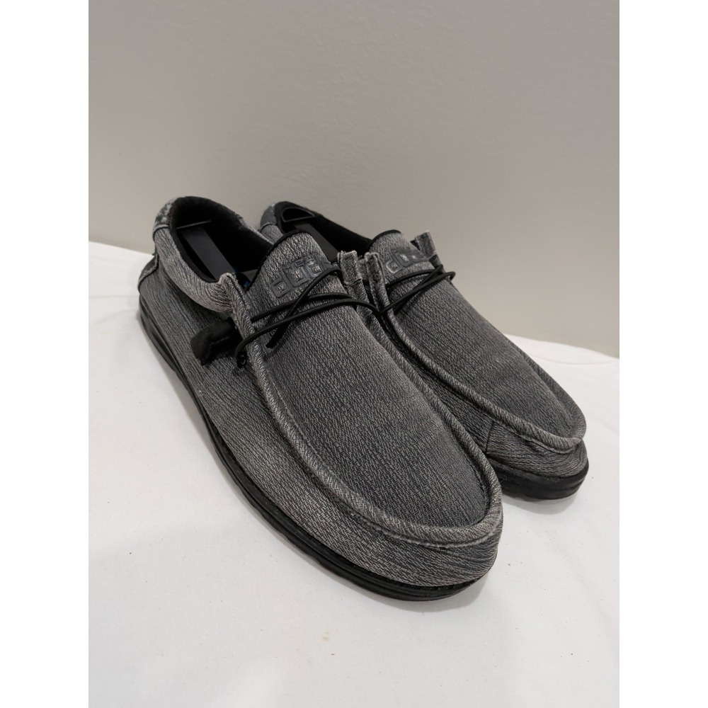 HEYDUDE Wally Odyssey Men's Casual Shoe Sz 10 Grey Charcoal